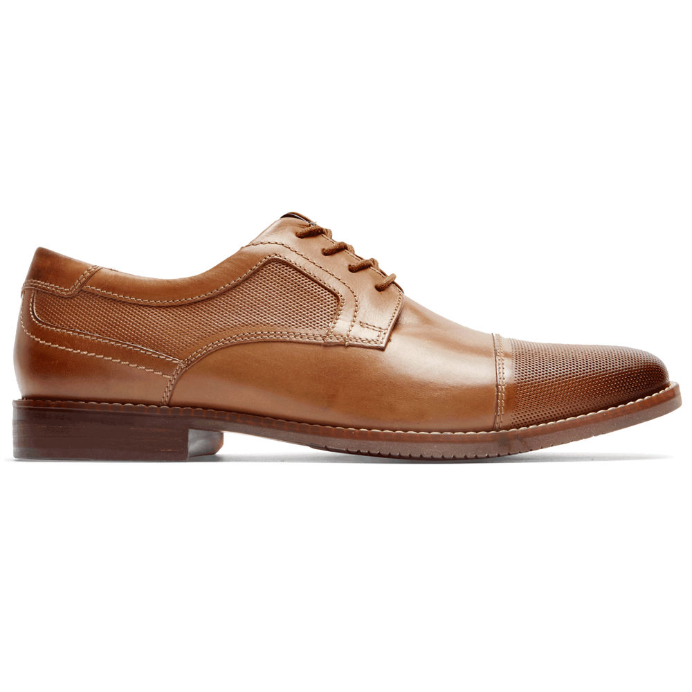 Rockport Mens Lace Up Brown - Style Purpose Cap Toe Blucher - UK 786-JQIVOH